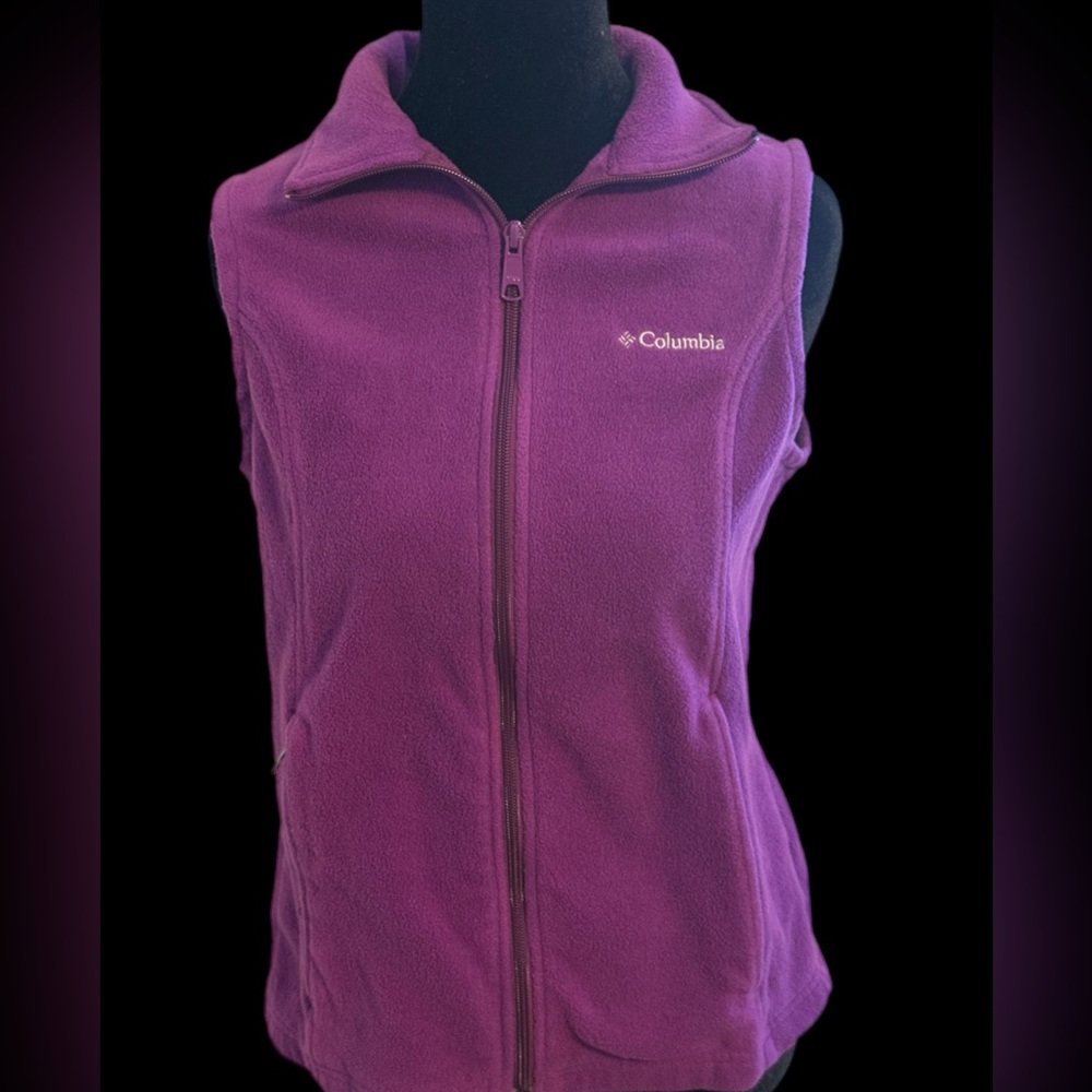 Women’s Columbia purple fleece vest size small‎